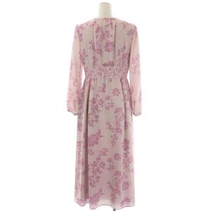 TOCCA 20AW CHRISTMASROSE ロングドレス ワンピース 長袖 Vネック 花柄 マルチカラー