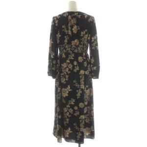 TOCCA 20AW CHRISTMASROSE ロングドレス ワンピース 長袖 Vネック フレア ベージュ