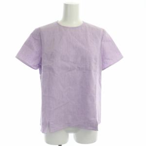 UNITED ARROWS セットアップ 上下 半袖トップス カットソー クルーネック プルオーバー パンツ センタープレス サイドジップ リネン 38