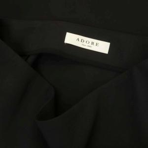 ADORE レーススカート ミモレ フレア 総レース 36 濃紺 ダークネイビー