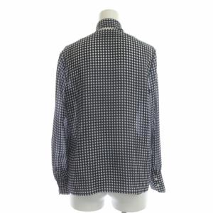 Paul Stuart セットアップ 2点セット ブラウス 長袖 フレアスカート ひざ丈 4 ネイビー ホワイト