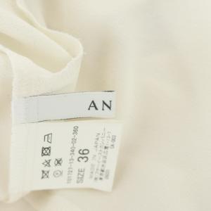 ANAYI ブラウス ボウタイ 長袖 シアー プルオーバー 36 ホワイト