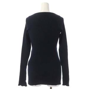 AURALEE Ron Herman ボートネック リブニット カットソー 長袖 プルオーバー 1 ネイビー