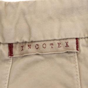 INCOTEX SLOWEAR ストレートパンツ ジッパーフライ ヴィンテージ加工 25 ライトグレージュ