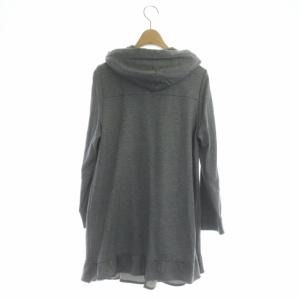 TO BE CHIC パーカー 長袖 ジップアップ ロング リボン 3 グレー