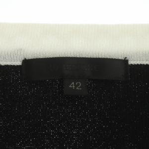 TO BE CHIC ニット ボレロ カーディガン 長袖 ビーズ付き Vネック 42 ブラック ホワイト