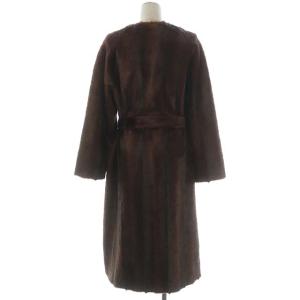 Ameri VINTAGE ECO MINK FUR COAT エコミンクファーコート ロング 総裏地 F ブラウン