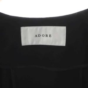 ADORE 19AW スーパー120 バランサーノーカラージャケット ジップアップ 36 ブラック
