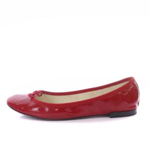 Repetto V086V パテントフラットシューズ バレエシューズ エナメル 39 レッド