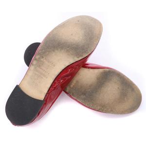 Repetto V086V パテントフラットシューズ バレエシューズ エナメル 39 レッド