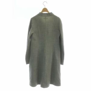 EPOCA ダブルフェイス コート ノーカラー ウール ロング 38 グレー