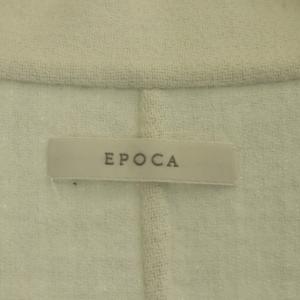 EPOCA ダブルフェイス コート ノーカラー ウール ロング 38 グレー
