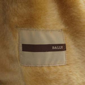 BALLY ラムレザーコート ロング 比翼ボタン 46 ベージュ