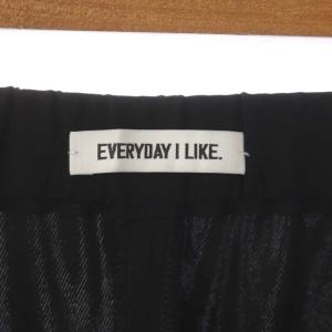 EVERYDAY I LIKE イージーフレアパンツ センタープレス ウエストゴム 34 ブラック