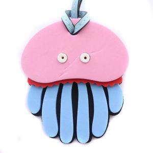 LOEWE パウラズ イビザ スポンジ レザー ジェリーフィッシュ クラゲ チャーム ピンク 水色