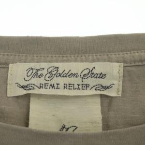 REMI RELIEF ポケツキ七分Tシャツ カットソー F グレージュ