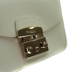 FURLA メトロポリス ショルダーバッグ チェーン レザー 白 ホワイト