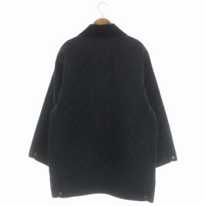 Salvatore Ferragamo 裏地総柄 キルティングコート アウター ミドル丈 中綿 M ブラック