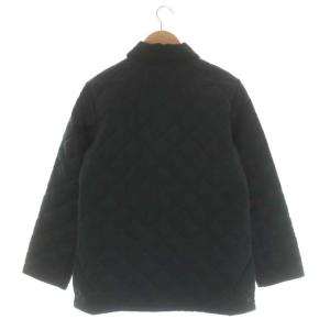 Barbour キルト ボンバージャケット ボア アウター ミドル丈 スナップボタン 34 ダークカーキ