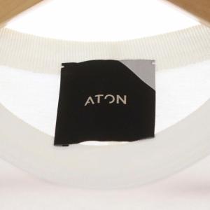 ATON 21SS ラウンドヘムタンクトップTシャツ カットソー ノースリーブ 02 白 ホワイト