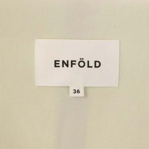 ENFOLD 20SS コート ダブルクロス スリット ノーカラー 36 オフホワイト