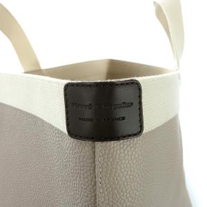 Hervé Chapelier リュクス 舟型 ハンドバッグ L コーテッドキャンバス ベージュ