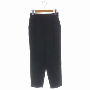 テーパードパンツ イージー スラックス クロップド 36 ネイビー