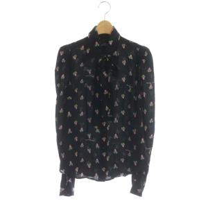 THE BLOUSE ブラウス シャツ リボン 長袖 総柄 00 マルチカラー