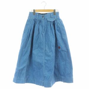THE FOUND SKIRT コーデュロイ スカート フレア ロング 2 水色 ライトブルー