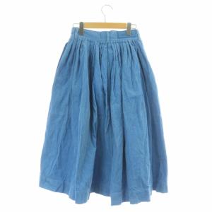 MARC JACOBS THE FOUND SKIRT コーデュロイ スカート フレア ロング 2 水色 ライトブルー