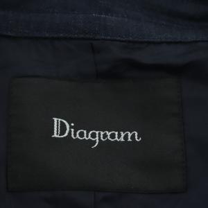 Diagram GRACE CONTINENTAL 20SS ロングトレンチベスト コート ロング プリーツ ベルト付き 36 紺 ネイビー