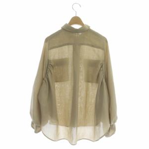 Diagram GRACE CONTINENTAL 22SS ドルマンシャツブラウス 長袖 金ボタン 36 ベージュ