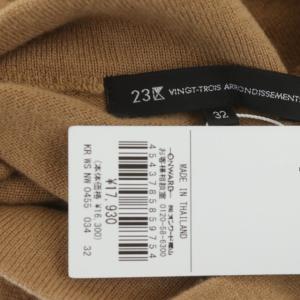 23区 vingt-trois 22AW セミウーステッドウールモックネックニット カットソー ハイネック プルオーバー 長袖 32
