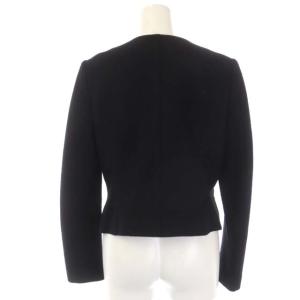 EPOCA スーツ セットアップ ウール ノーカラージャケット 総裏地 台形スカート 膝丈 40 ブラック