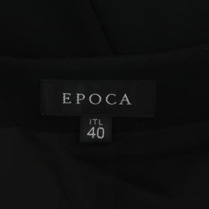 EPOCA ワンピース 七分袖 タイト 膝丈 Vネック I40 ブラック