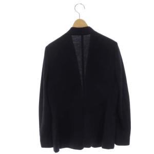 UNITED ARROWS リネンジャケット ノーカラー 36 紺 ネイビー