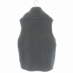 CINOH メリノウールノースリーブタートルネックニット セーター 36 グレー