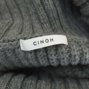 CINOH メリノウールノースリーブタートルネックニット セーター 36 グレー