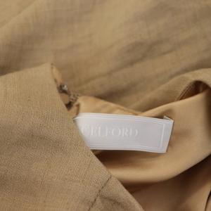 CELFORD 21SS ボリュームスリーブロングワンピース Iライン ロング スリット 八分袖 36 キャメル