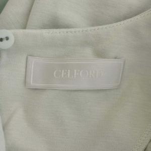 CELFORD 19SS ブラウス 切替 シャツ 長袖 シアーレース プルオーバー 36 ミント