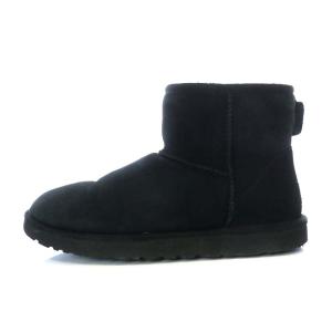 UGG australia CLASSIC MINI ムートンブーツ ショート スエード US8 ブラック