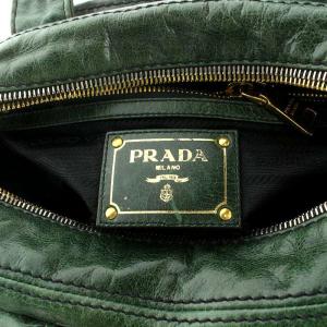 PRADA BN2010 ハンドバッグ 2way レザー グリーン 