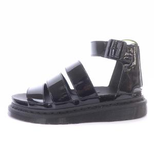 Dr.Martens CLARISSA2 グラディエーターサンダル エナメル UK6 25.0cm 黒 ブラック