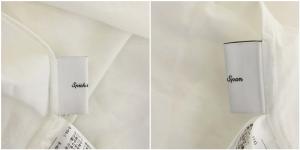 Spick&Span 20AW コットンシルクフリルブラウス シャツ 長袖 前開き F 白 ホワイト