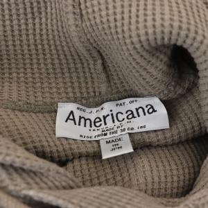 AMERICANA ロゴワッフルロンT パーカー プルオーバー 長袖 ベージュ