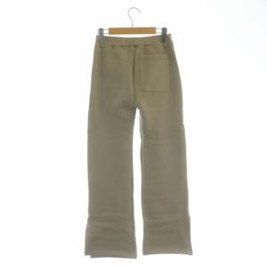 L'Appartement AMERICANA 20SS パンツ フレア スリット 裏起毛 XS ベージュ