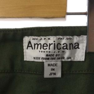 AMERICANA カーゴパンツ テーパード コットン 30 カーキ