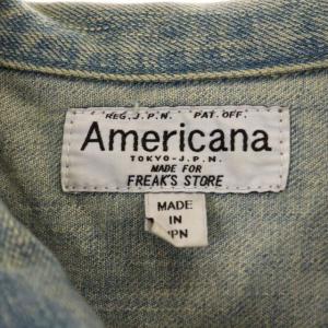 AMERICANA デニムジャケット Gジャン ジージャン ダメージ加工 USED加工 ライトブルー