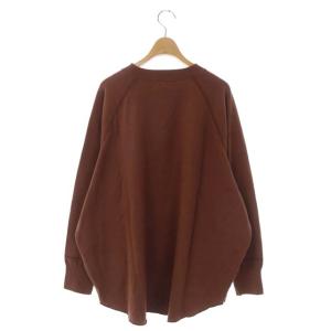 AMERICANA サイドジップロゴスウェット トレーナー 長袖 プルオーバー ブラウン