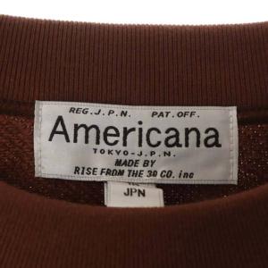 AMERICANA サイドジップロゴスウェット トレーナー 長袖 プルオーバー ブラウン